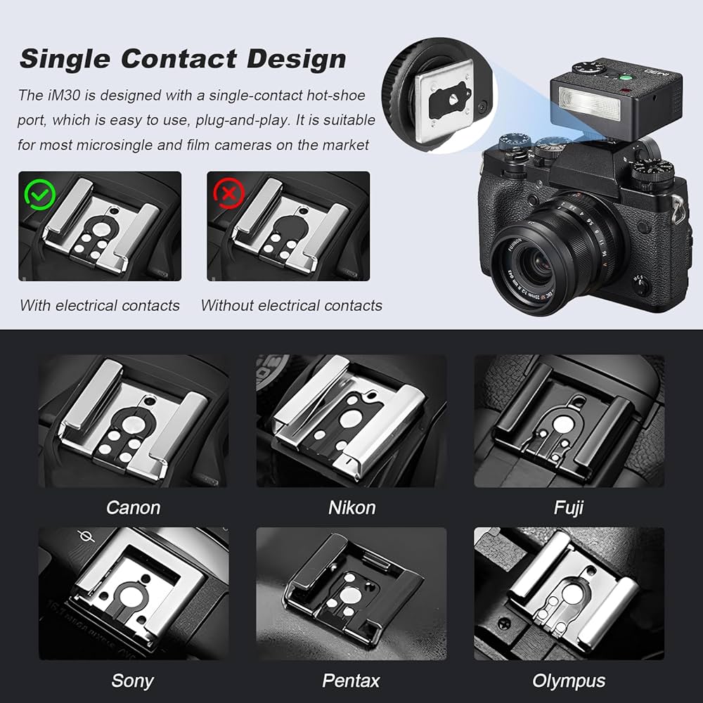 Flexigear FlashTap 静音 24mm×15、30mm×1 Amazon.com : Godox iM30 Mini Flash Speedlite,Camera Flash