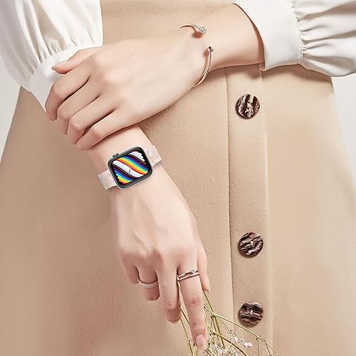 Miniatura 6 de Cocostarke - Correa de reloj de resina compatible con Apple Watch de 1.496 in, 1.575 in, 1.614 in, 1.654 in, 1.732 in, 1.772 in, correa de luz