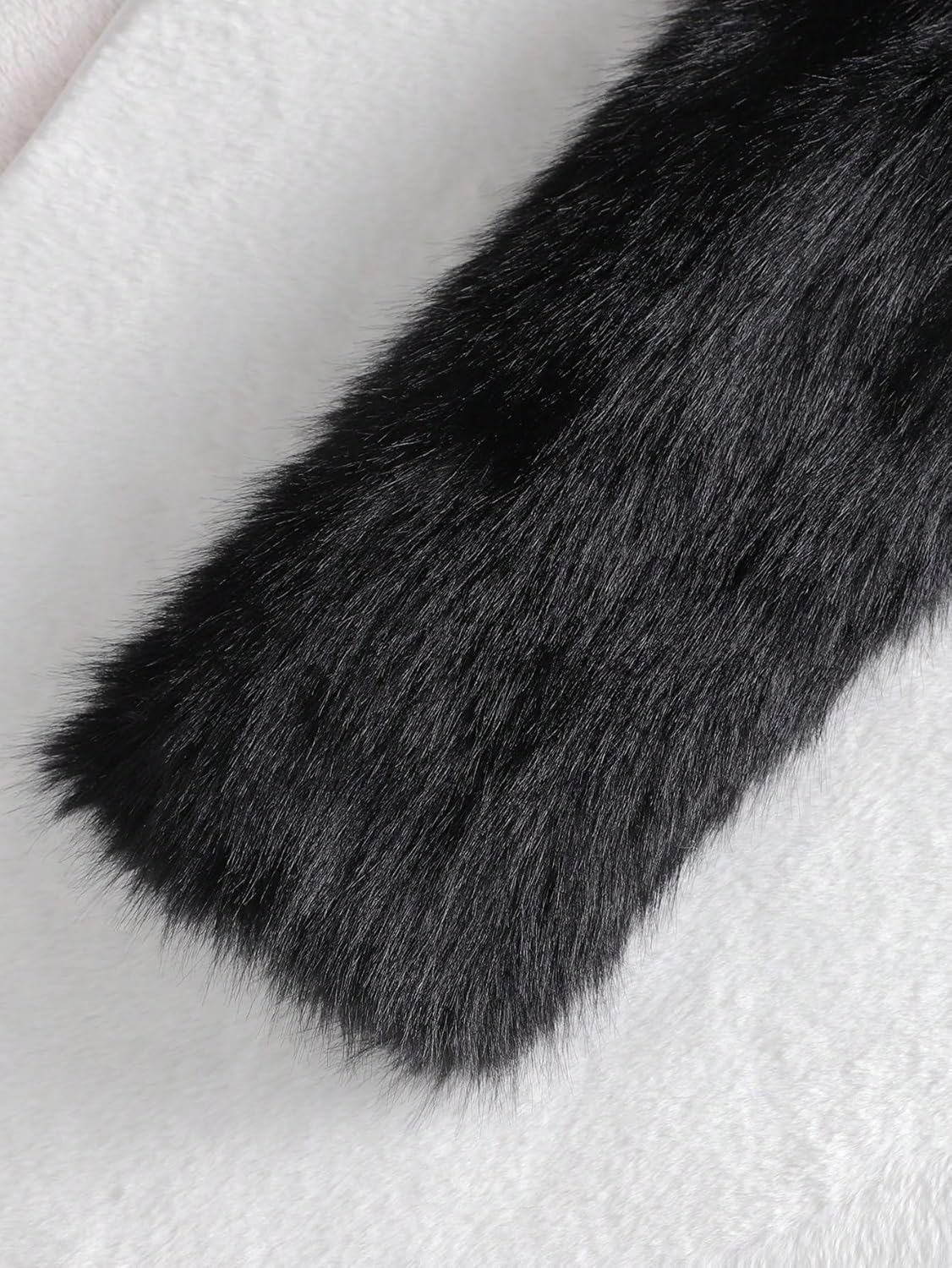 Verdusa Girl's Faux Fur Jacket Fuzzy Winter Coat Furry Open Front Jackets Drop Shoulder Outerwear - Image 5