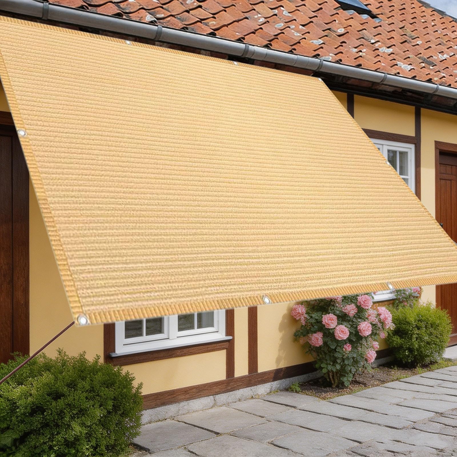 Voile ombrage perméable à l'eau et protection UV pour le jardin