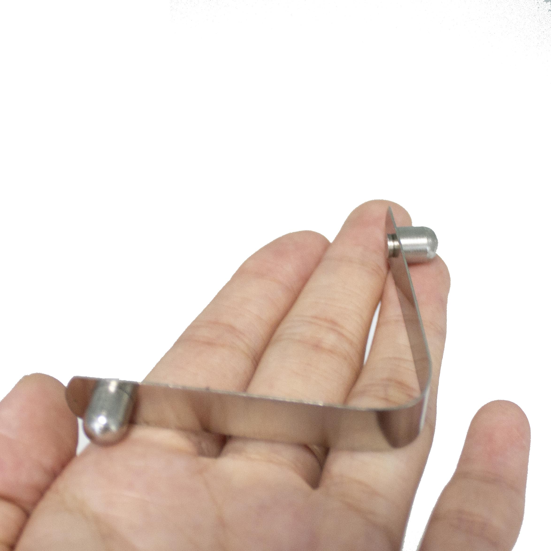 8 Clip A Molla Metalliche Per Tubi - Pulsante A Doppia Spinta, Per Kayak, Tende, Diametro 25-30mm - Foto 4