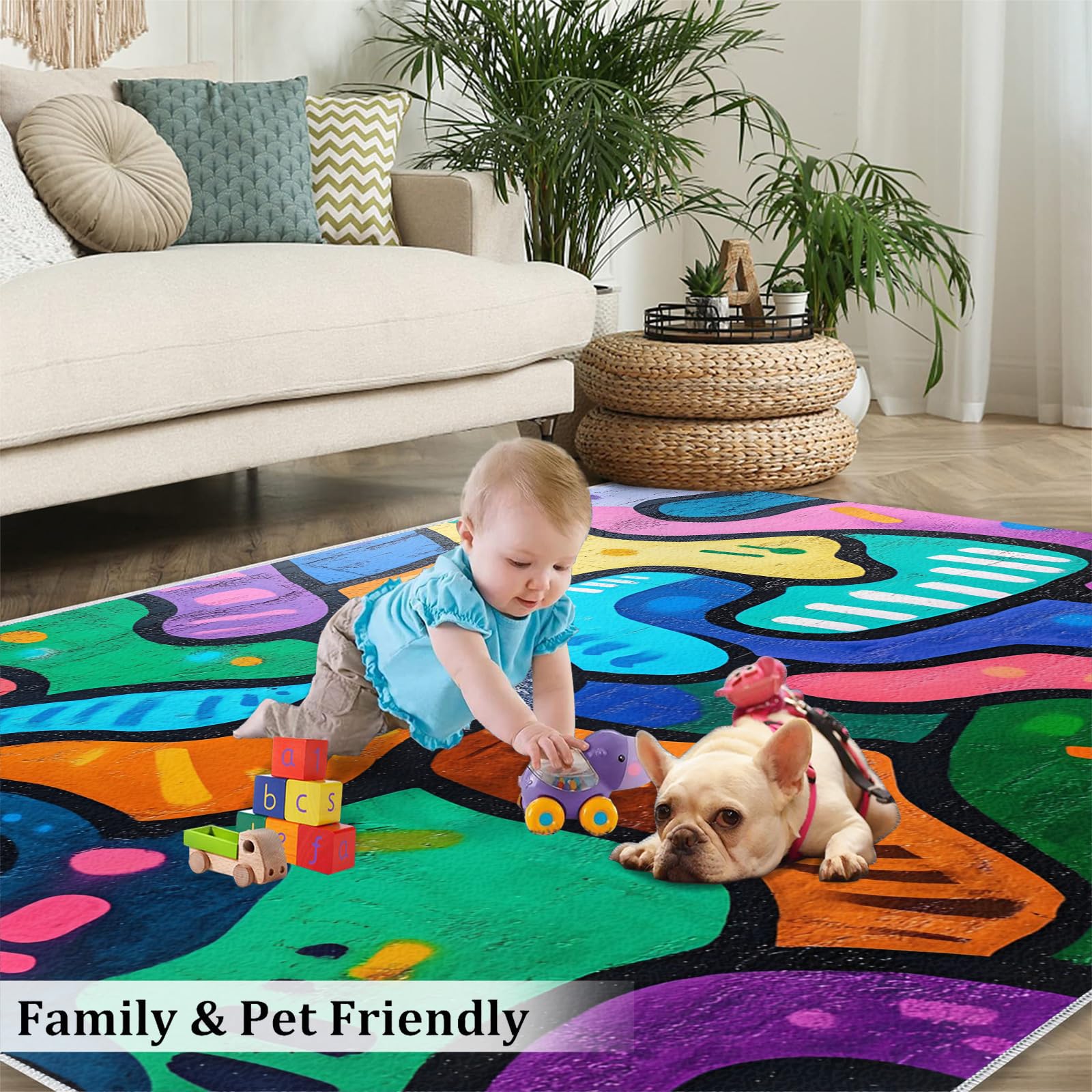 Amazon.com: Dopamine Rugs for Living Room, 5x6 Rug, Street