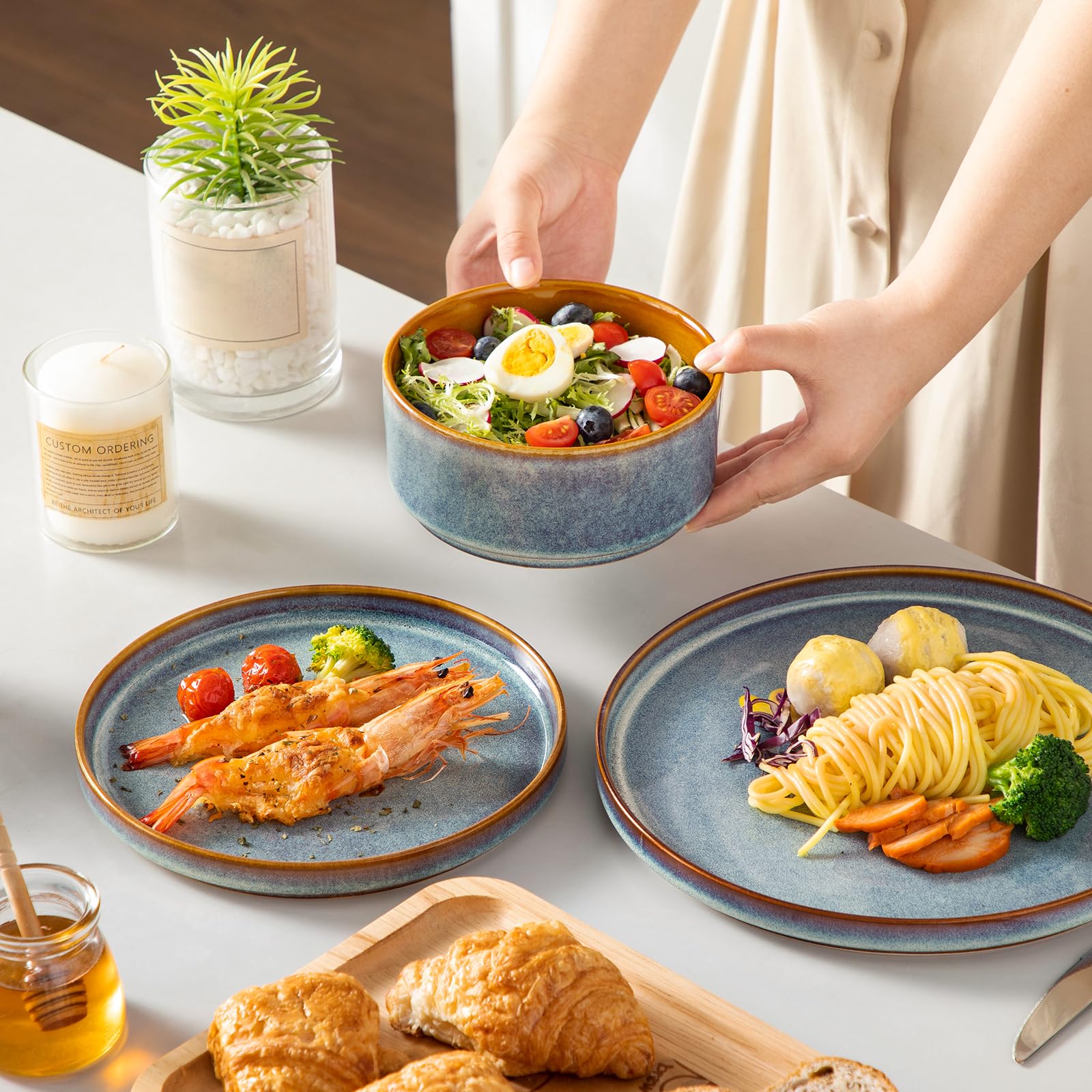 Vancasso Onion Dinnerware Set - 12 Piece Stoneware -6