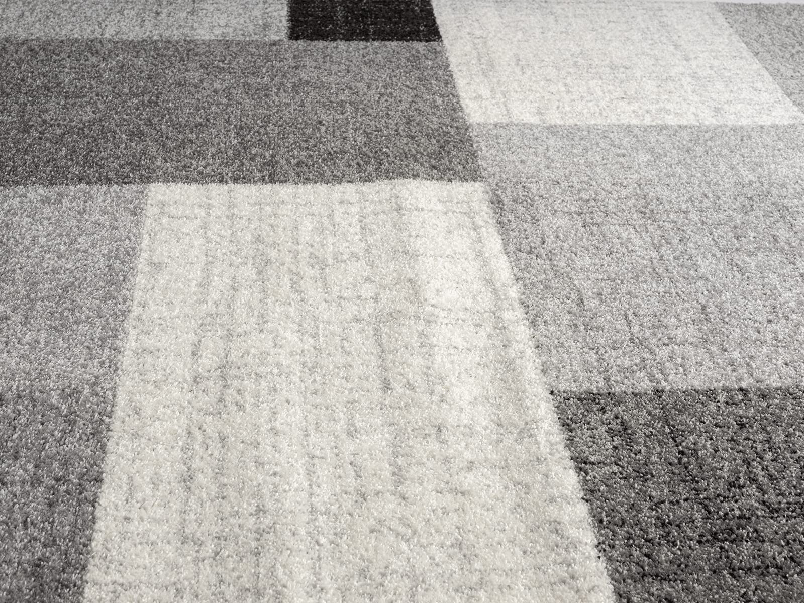 the carpet Pearl - Alfombra Moderna de Pelo Corto denso para salón Dormitorio, Corte de Contorno, patrón geométrico, patrón Ondulado, Gris, 140 x 200 cm