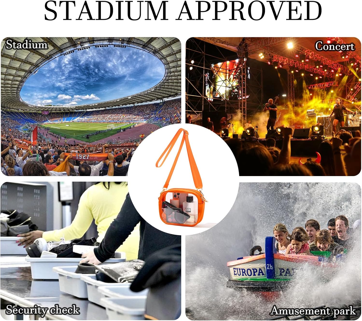 TOBVZOO Clear Bag Stadium Approved, Crossbody Transparent Bag for Concerts Sports Events, Purses for Men & Women - Image 6