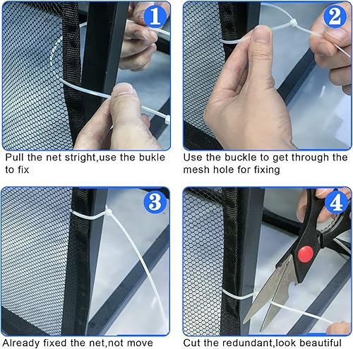 Miniatura 8 de Red para escaleras, puerta de bebé para escaleras sin taladrar, red de barandilla de seguridad para bebés, 19.6 pies de largo x 2.66 pies de alto,
