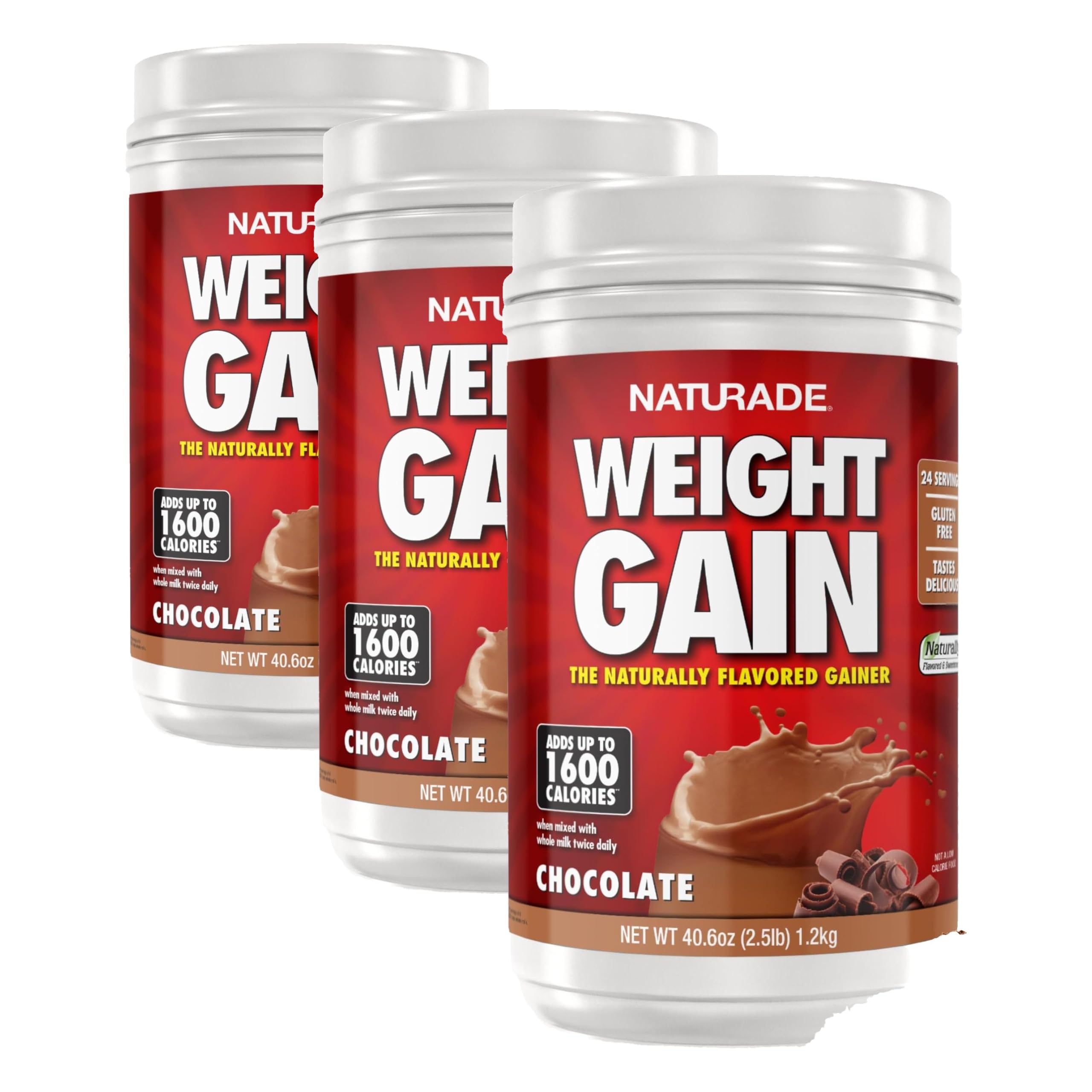 Naturade Weight Gain Nutrition Drink Mix for Healthy Weight Support, Balanced Calories with Protein, Vitamins & Minerals, Chocolate - 20.3 oz — Amazon image 11