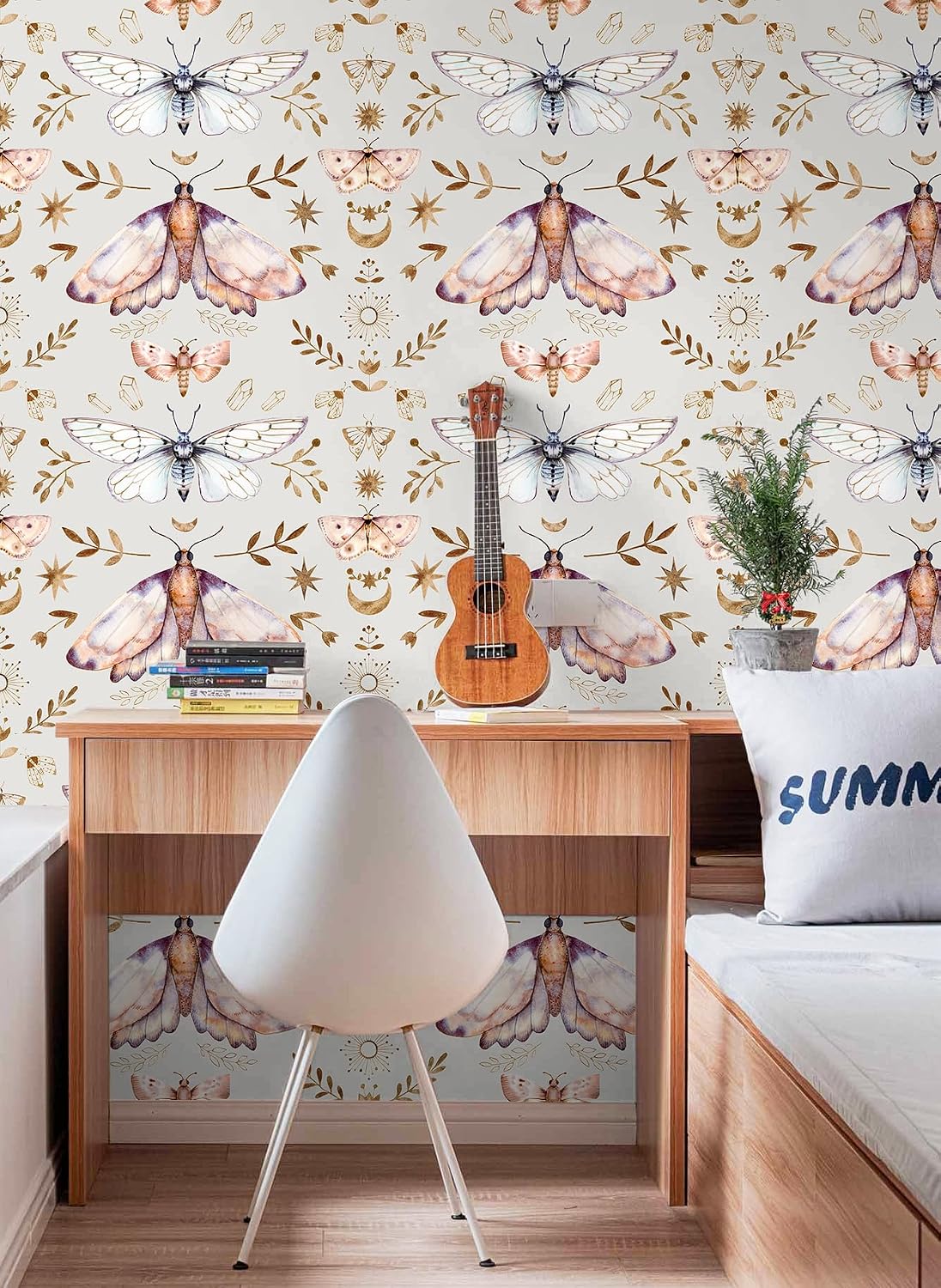 Peel and Stick Wallpaper Boho Retro Vintage Floral Wallpaper Removable Renter Friendly Wallpapers for Bathroom Floral Contact Paper for Cabinets Locker 17.5 x 118 in