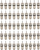 KIMISS 50-Pack R134A Schrader Valve Cores - Durable Aluminum Copper AC Valve Stems for Car Air Conditioning Repair