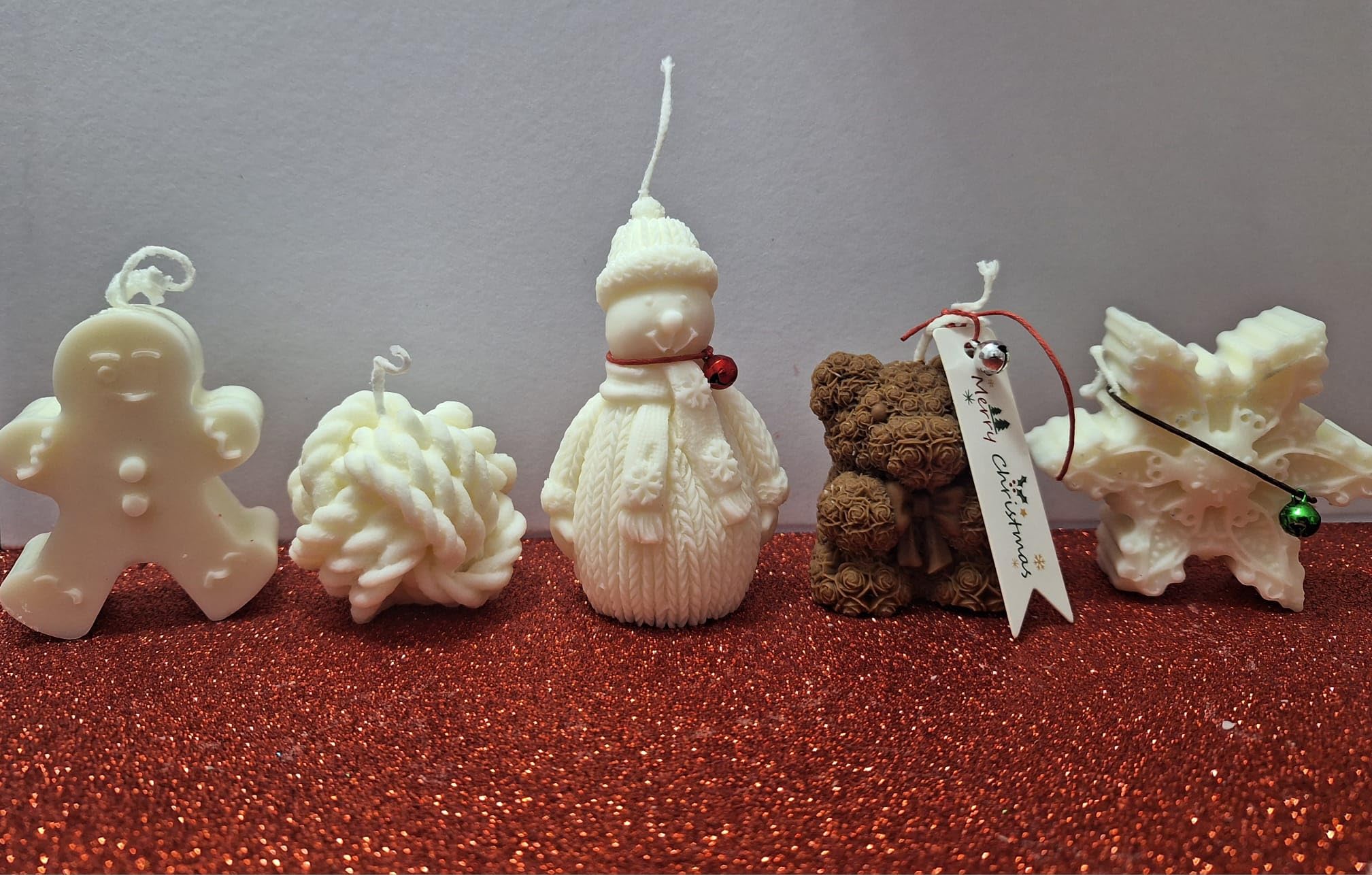 5 Velas Decorativas Especial Navidad