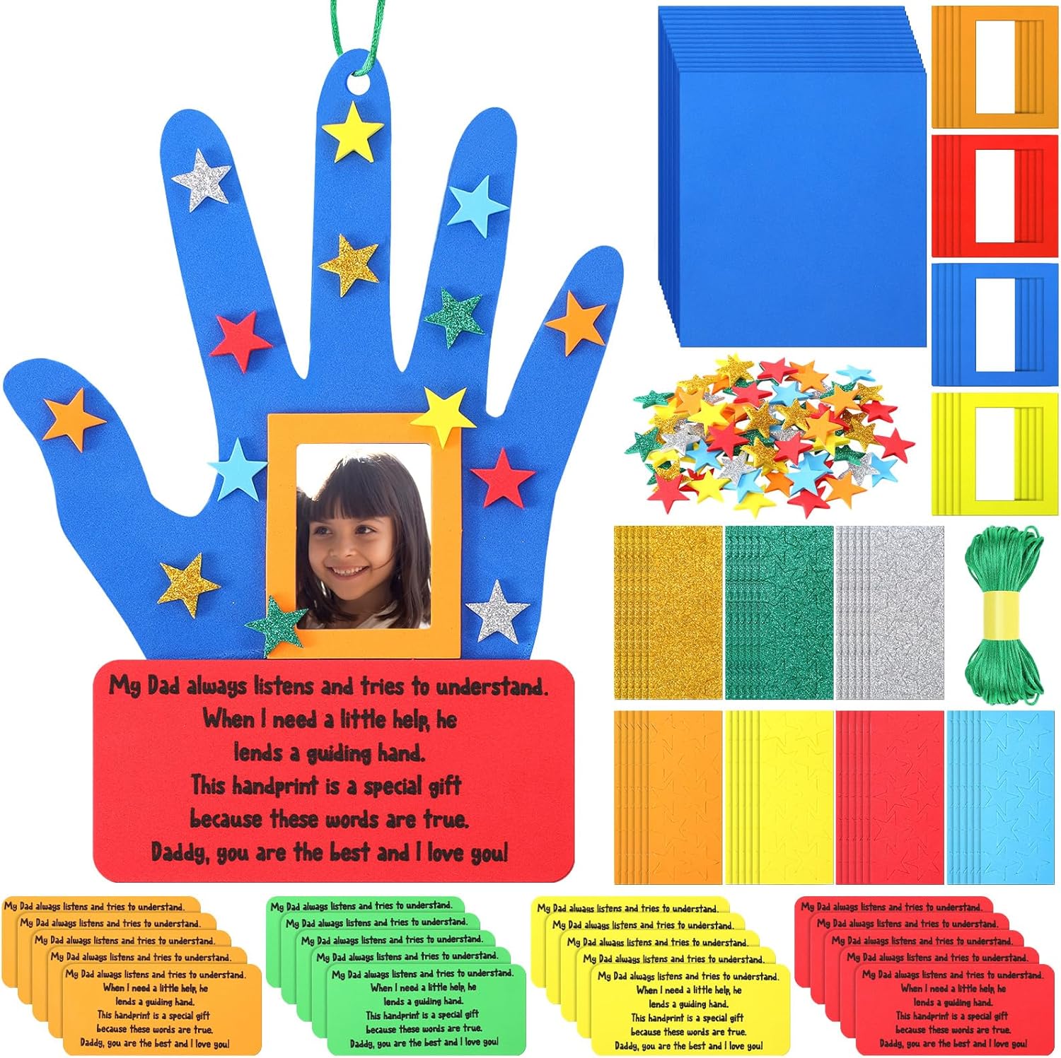 Amazon.com: Chivertion 20 Set Father's Day Crafts for Classroom Hand ...