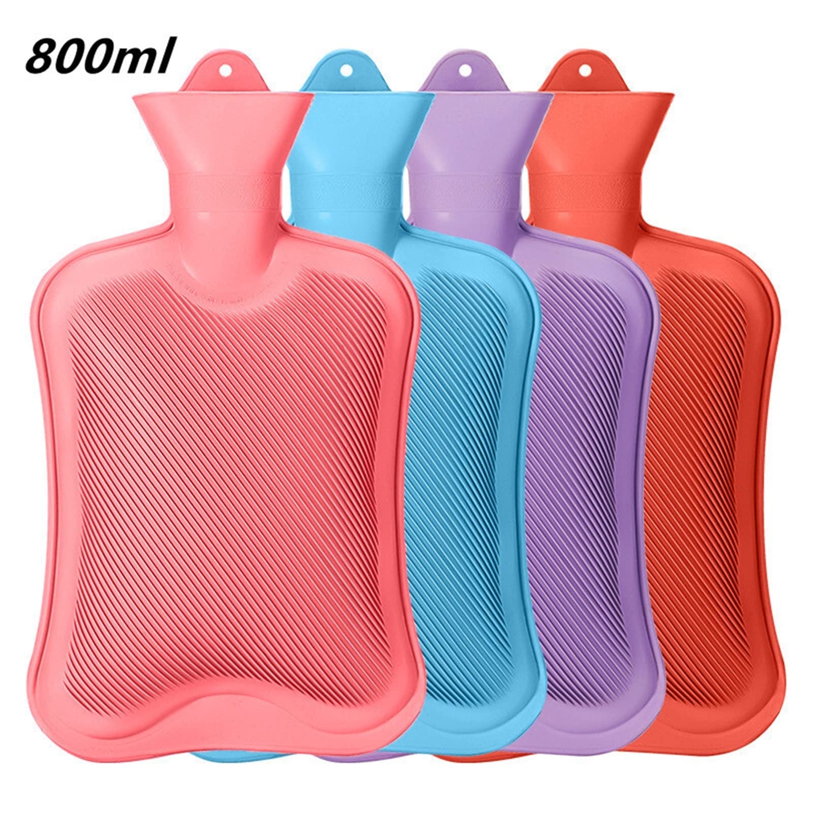 Botella de agua caliente portátil Color gruesa accesorio bolsas aleatorias botella Casa goma(Red)