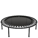 bellicon Fitness Rebounder | Screw-on Legs & Bungee Suspension up to 440 lbs | 3-Part Frame Rebounder | Designed in Switzerland 49' Black