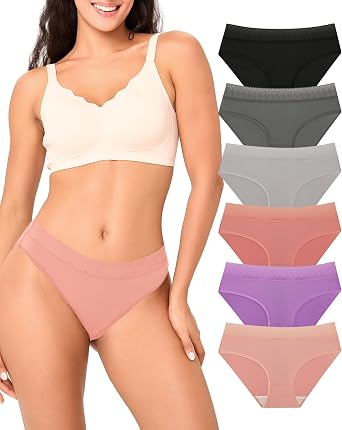 BAMBOO COOL Womens Underwear Bikini Underpants Hipster Ladies Panties Soft Stretch Breathable Panties for Women, 5-Pack