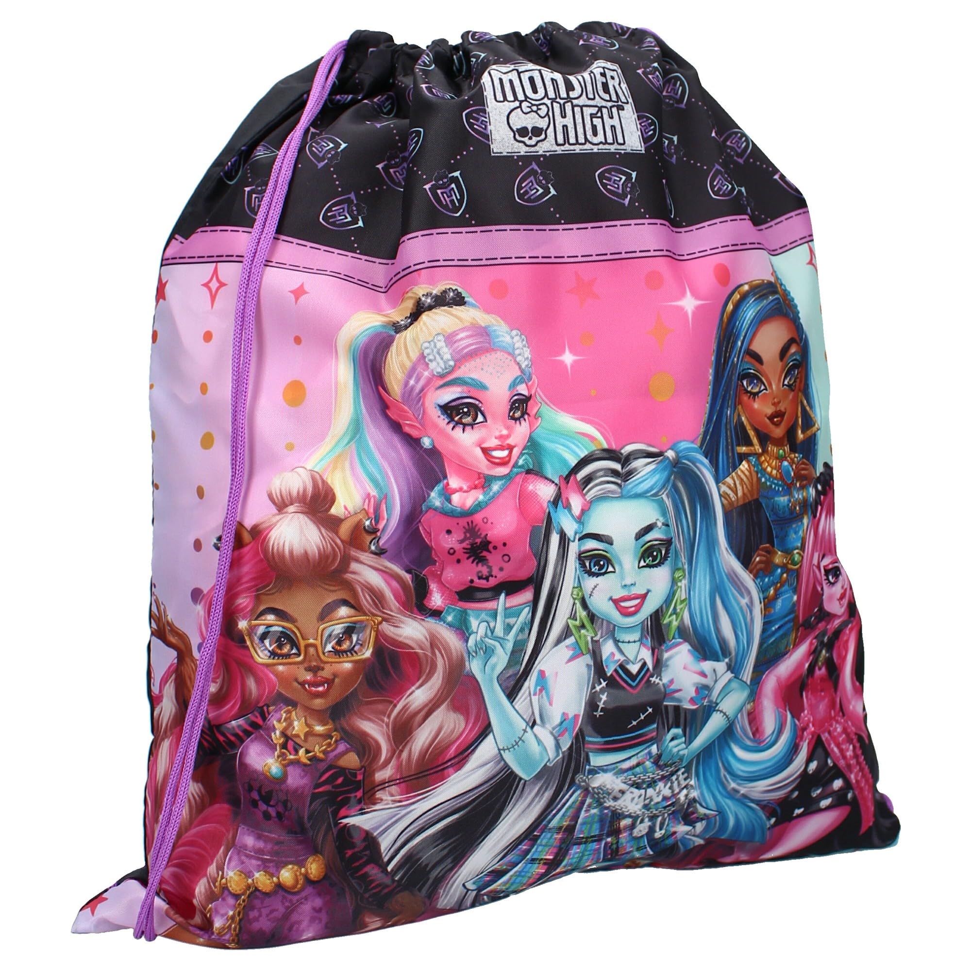 Vadobag Gymtas Monster High Feeling Fierce Multicoloured, One Size, Gym Bag Backpack, Multicolored, Taille unique, Gym Bag Backpack