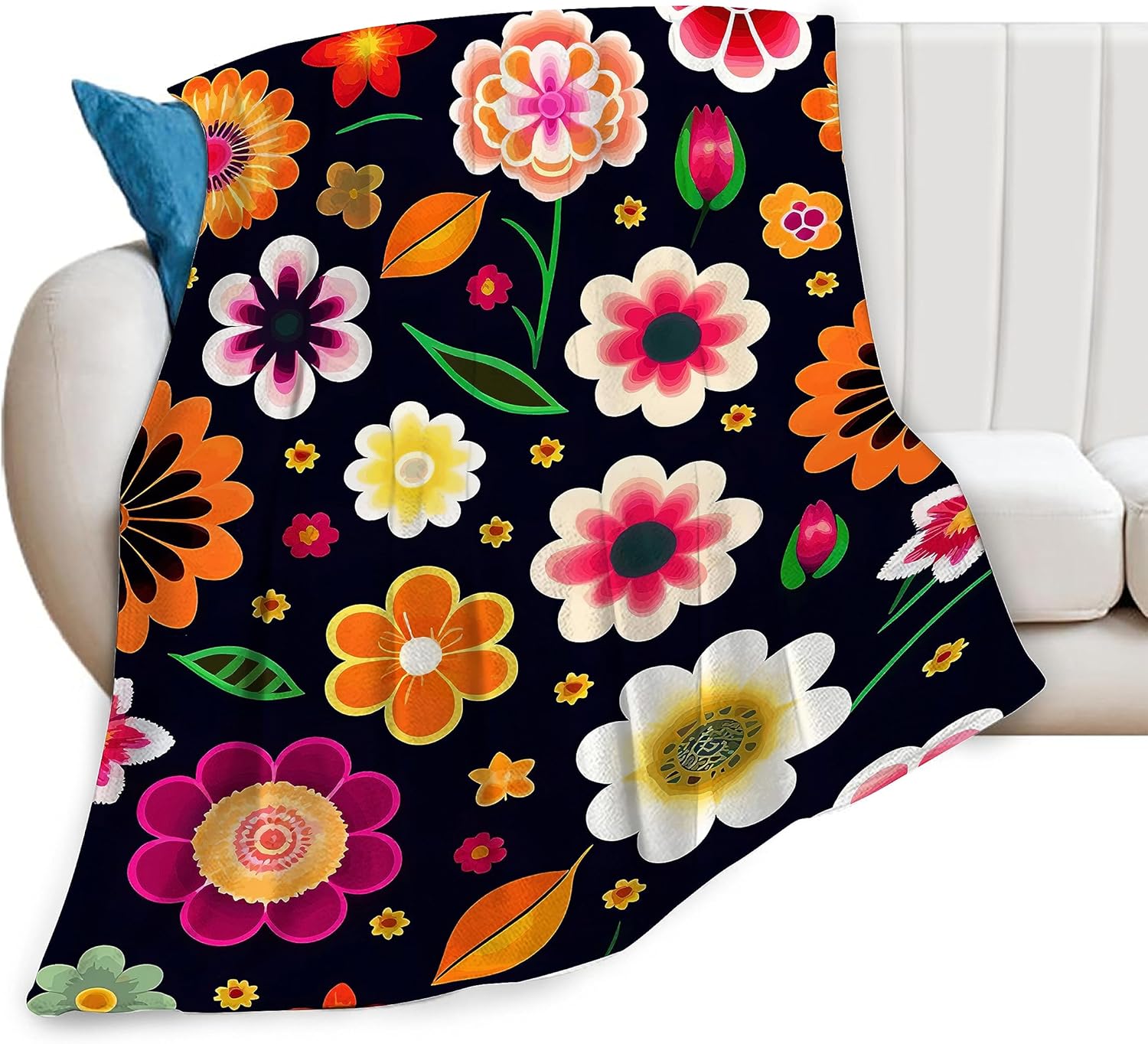 Flower Blanket Flower Floral Plush Throw Blanket Super Soft