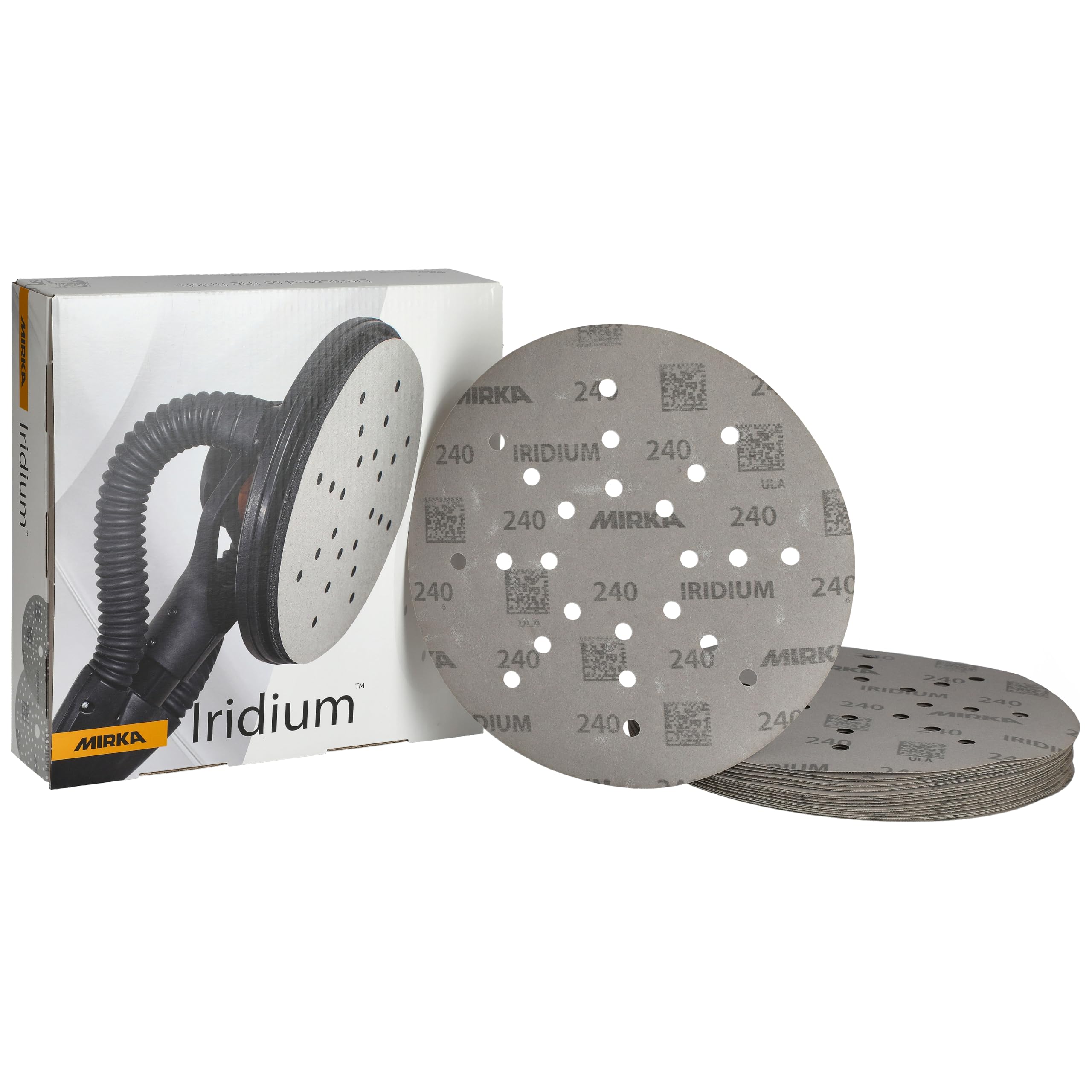 Mirka abrasive sandpaper Iridium 225mm grit 240 25 pcs hook & loop