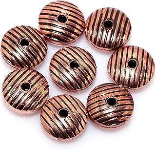 11 Pcs 10X5mm Saucer Spacer Bead Antique Copper Jewelry Making Bead