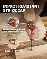 Vista 6 de EZARC Juego de herramientas de cincel de madera de 6 piezas, kit de cincel de tallado de carpintería con estuche de madera prémium para carpintero