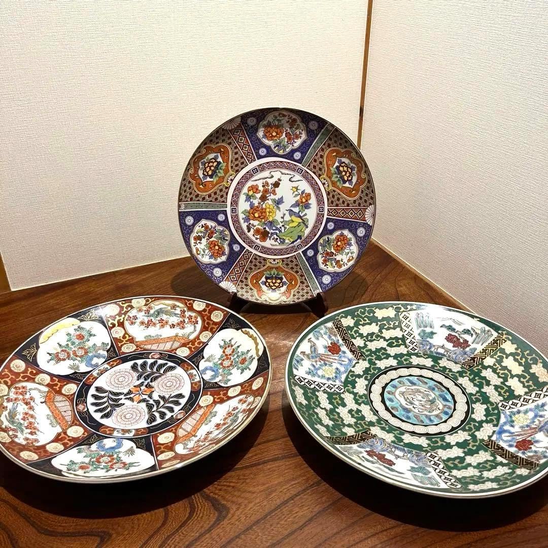 有田焼 青藍窯 古伊万里紋 金蘭手 金彩 八角皿 6枚揃 有田焼 青藍窯 金蘭手 八角皿5枚 古伊万里