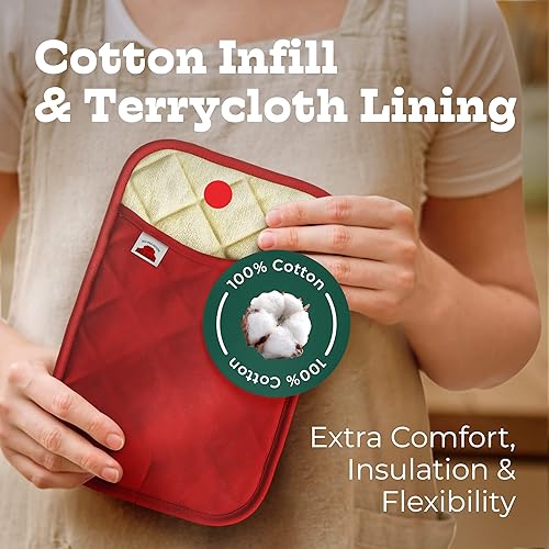 Vista 31 de Big Red House - Juego de 2 soportes de silicona para ollas - 10x3 - Protectores de cocina resistentes al calor para sartenes calientes y hornear