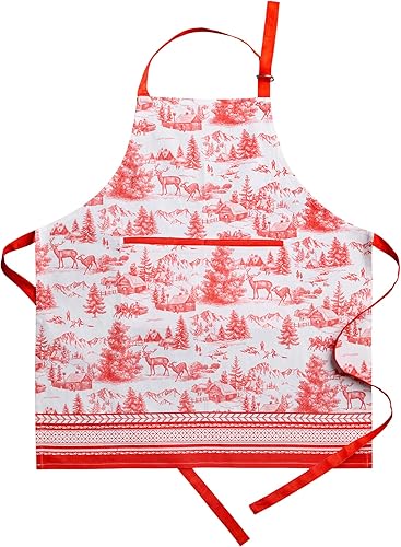 Miniatura 93 de Maison d' Hermine Delantal 100% de algodón para mujeres con bolsillo de cocina delantal de chef para hombres Cocinar Jardinería Servidor Camarera 19