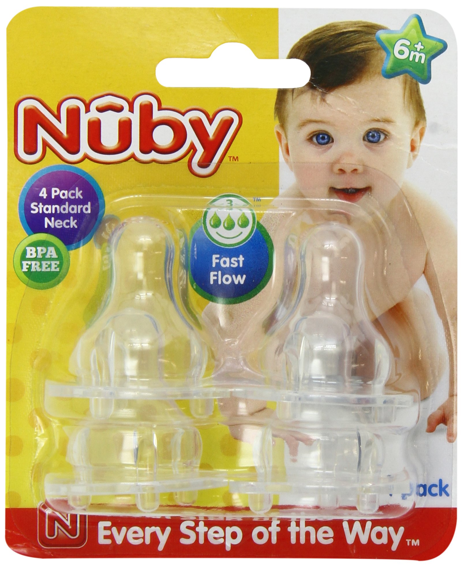 Buy Nuby 4 Pack Standard Neck Fast Flow Nipples Online At DesertcartEGYPT