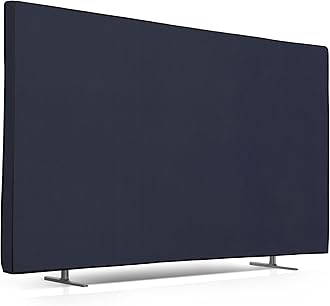 kwmobile Dust Cover for 49-50" TV - Fabric Case TV Protector for Indoor Flat Screen TVs - Dark Blue