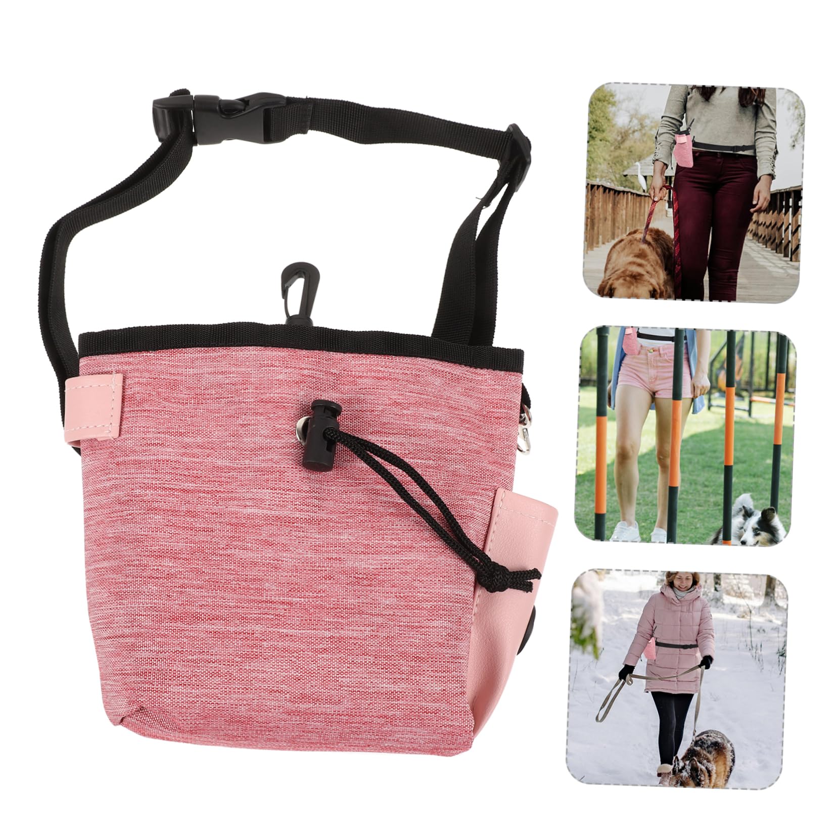 HANABASS 3piezas Bolsa De Adiestramiento para Riñonera Portátil para Snacks y Conveniente para Paseos Compartimentos para Desechos y Accesorios
