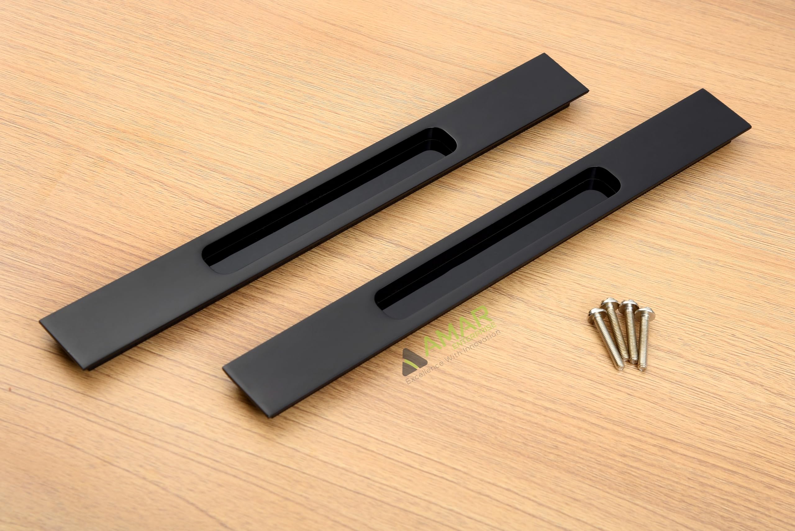 Amar Enterprise 224 MM Premium Alluminium Glossy Black Concealed Sliding Door Handle, Sliding Wardrobe Pull Conceal Handle, Cabinet & Drawer Conceal Handle (224mm Hole to Hole, Pack of 3) (B0D9C3KQR1) Amazon Price History, Amazon Price Tracker