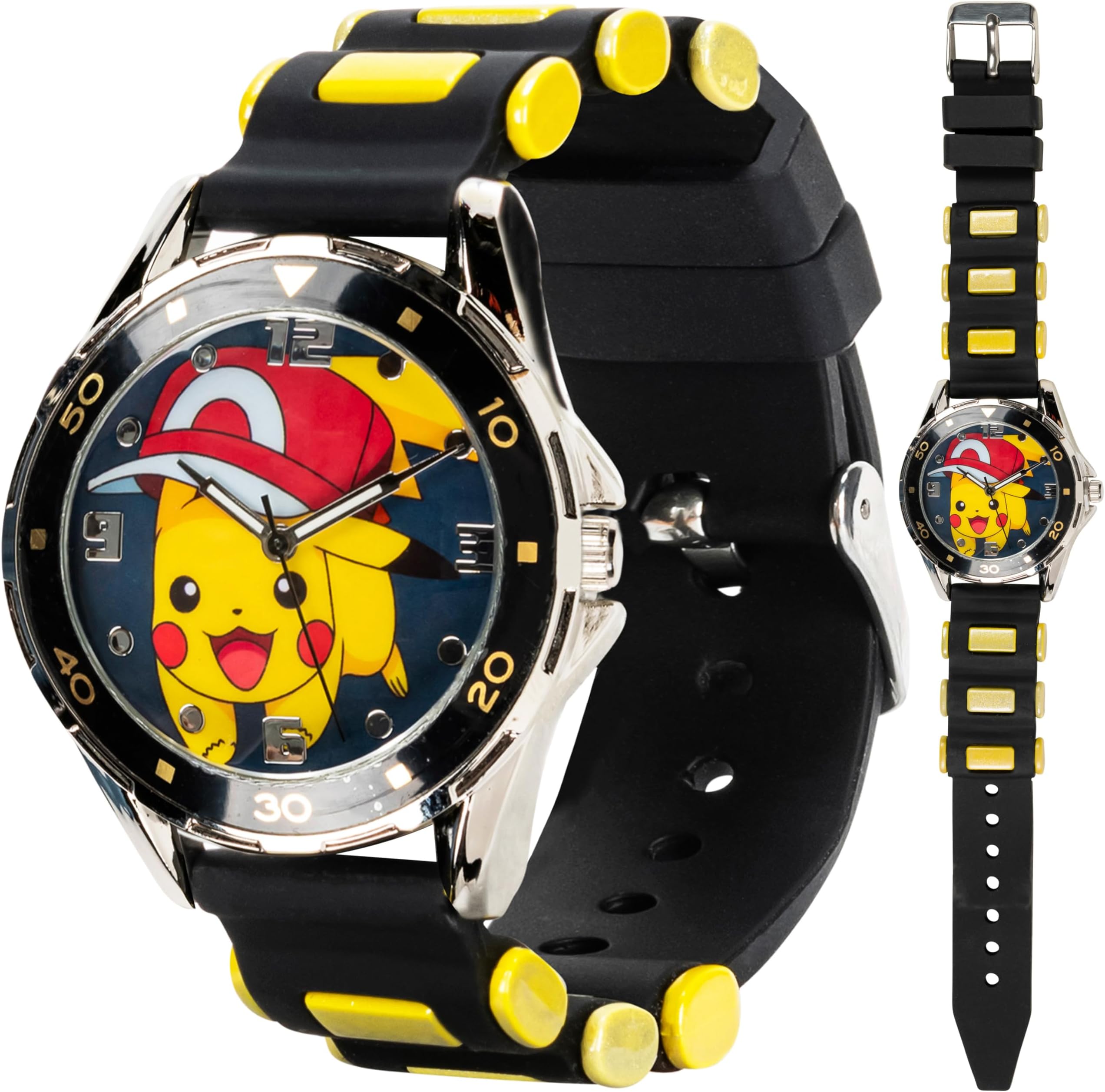 Accutime Kids Pokemon Pikachu Analog Quartz Watch for Boys, Girls, Toddlers and Adults All Ages