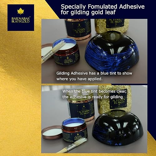 Miniatura 2 de Barnabas Blattgold Adhesivo dorado de hoja de oro, 2.0 fl oz, adhesivo dorado para artes y galjanoplastia