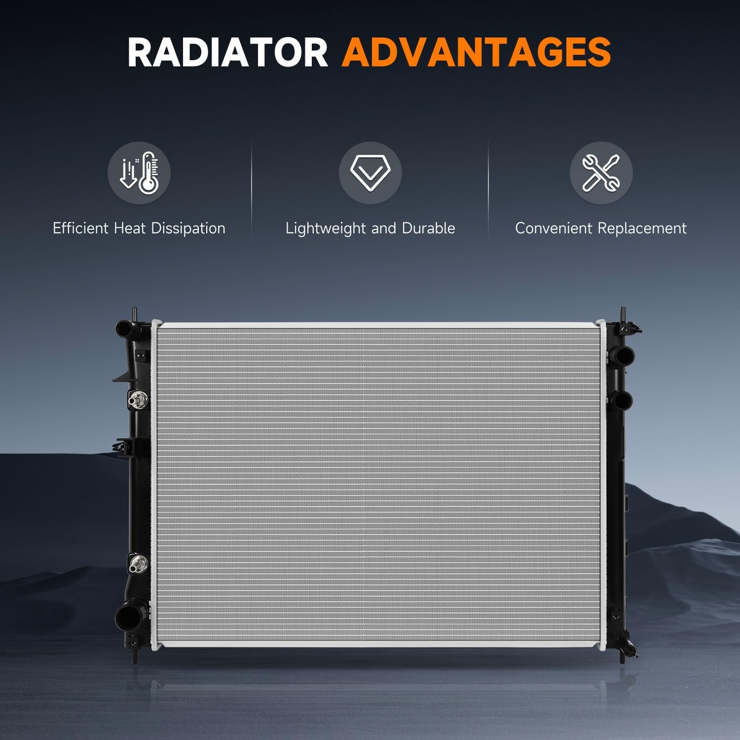 OCPTY 13104 Engine Coolant Radiator Compatible with 2006-2007 for Subaru B9 Tribeca 3.0L,2008-2014 for Subaru Tribeca 3.6L,Replace# 13104,CU13104, 45111XA01A, SU3010653 Aluminum Core Radiators