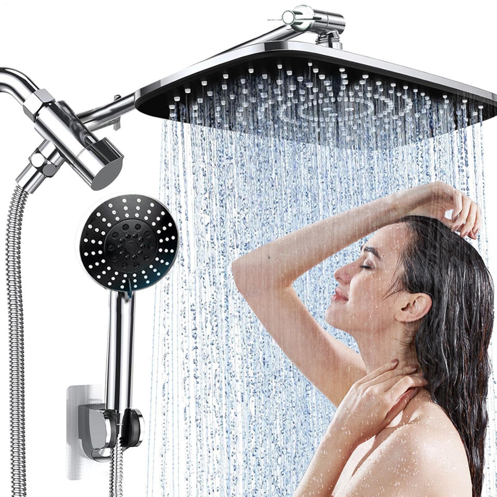 Cabezales de ducha de mano Spray, cabezal de ducha de lluvia a alta presión | 5 modo, varilla de ajuste inteligente, filtro de cabeza
