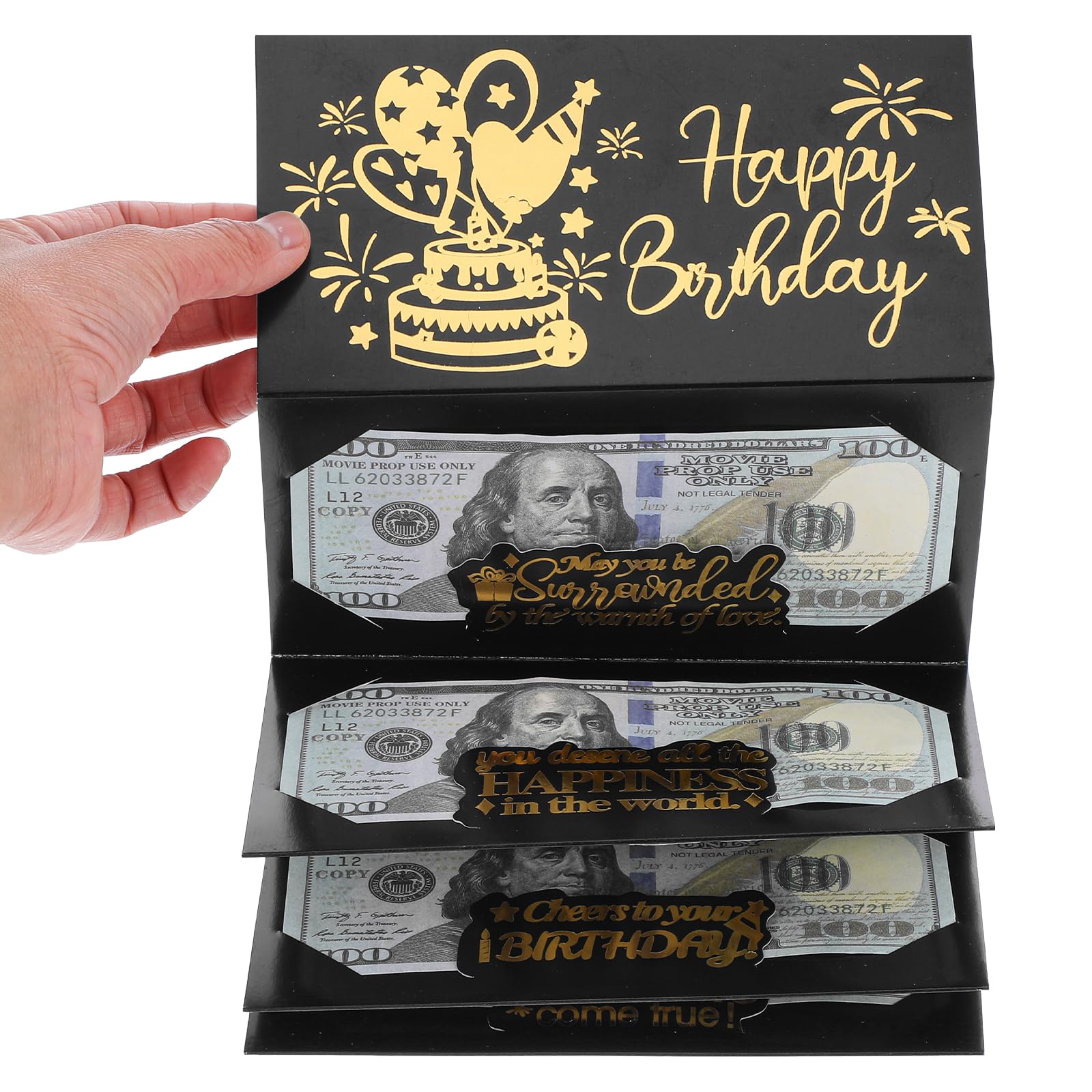 Birthday Money Holder, Birthday Money Envelopes for Cash Gifts Happy Birthdays Cash Envelopes Surprise Money Gift Card for Men Women Party Present