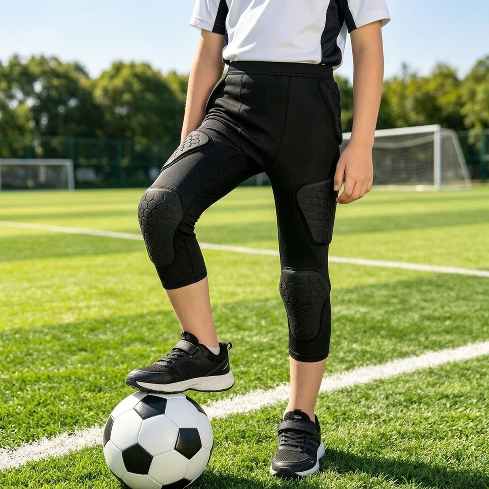 Softballhose Kinder Baseballhose Trainingshose mit Polster Stretchweite Elastischer Bund Atmungsaktiv Strapazierfähig für Jungen Mädchen Klettern