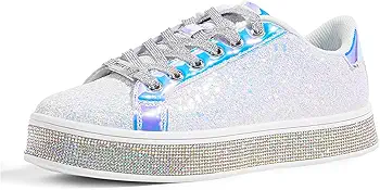Zapatillas de Plataforma conPurpurina para Mujer |para Boda y Caminar
