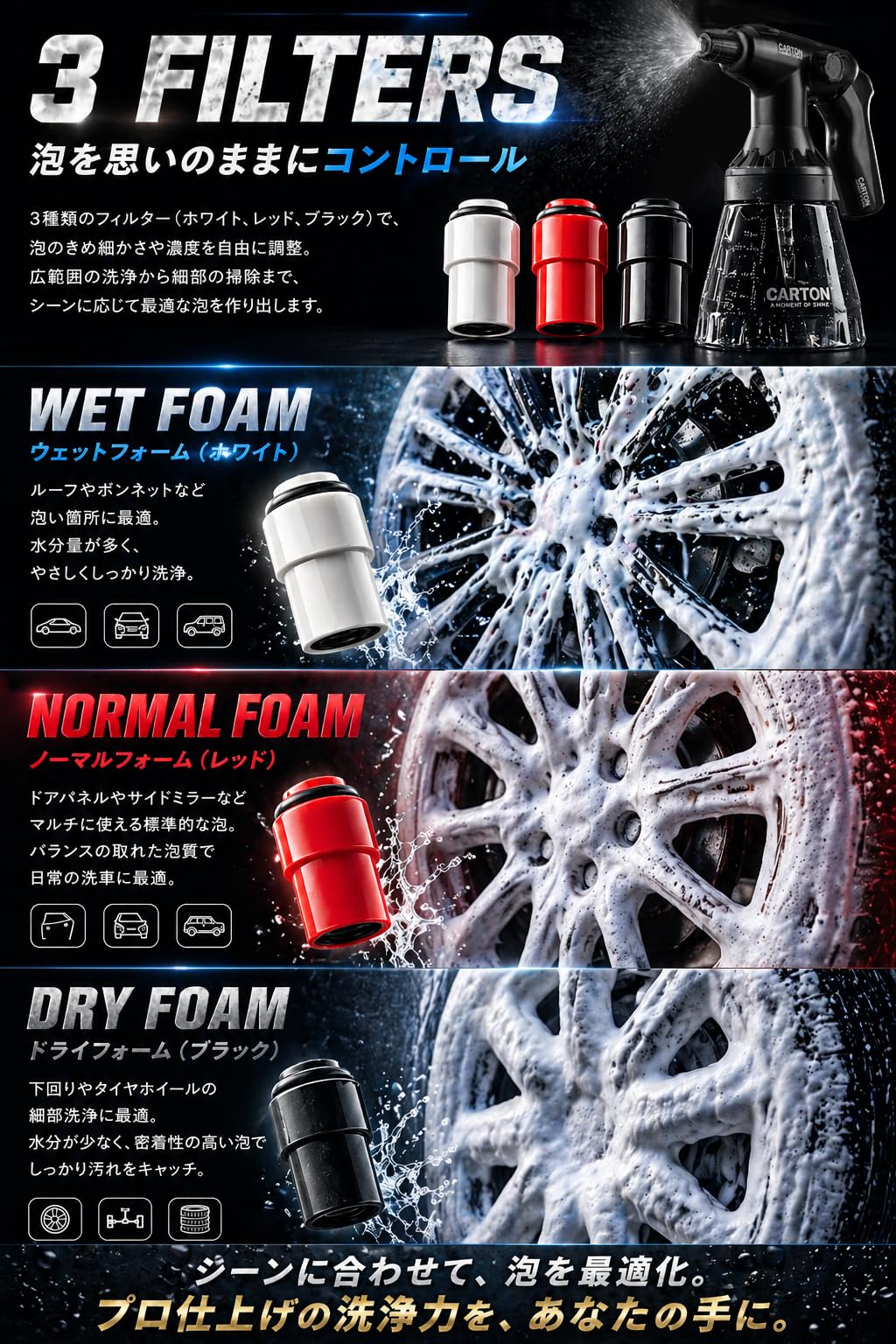 Amazon | CARTON 【公式】 SUPER DRY FOAM 『 洗車が今、進化する