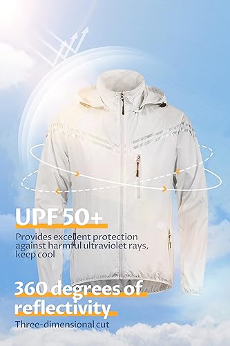 Miniatura 4 de CREATMO US Chaqueta impermeable plegable para hombre con capucha extraíble