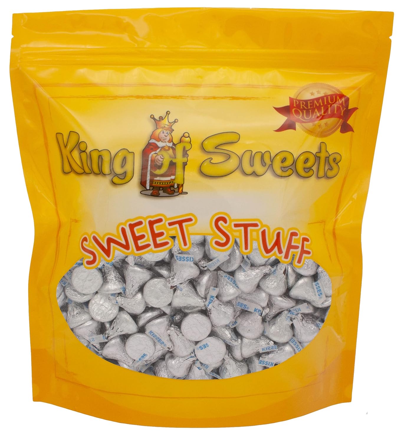 Milk Chocolate Drops 5 Pound Individually Wrapped Candy Gluten-Free in a Resealable Bulk King of Sweets Bag