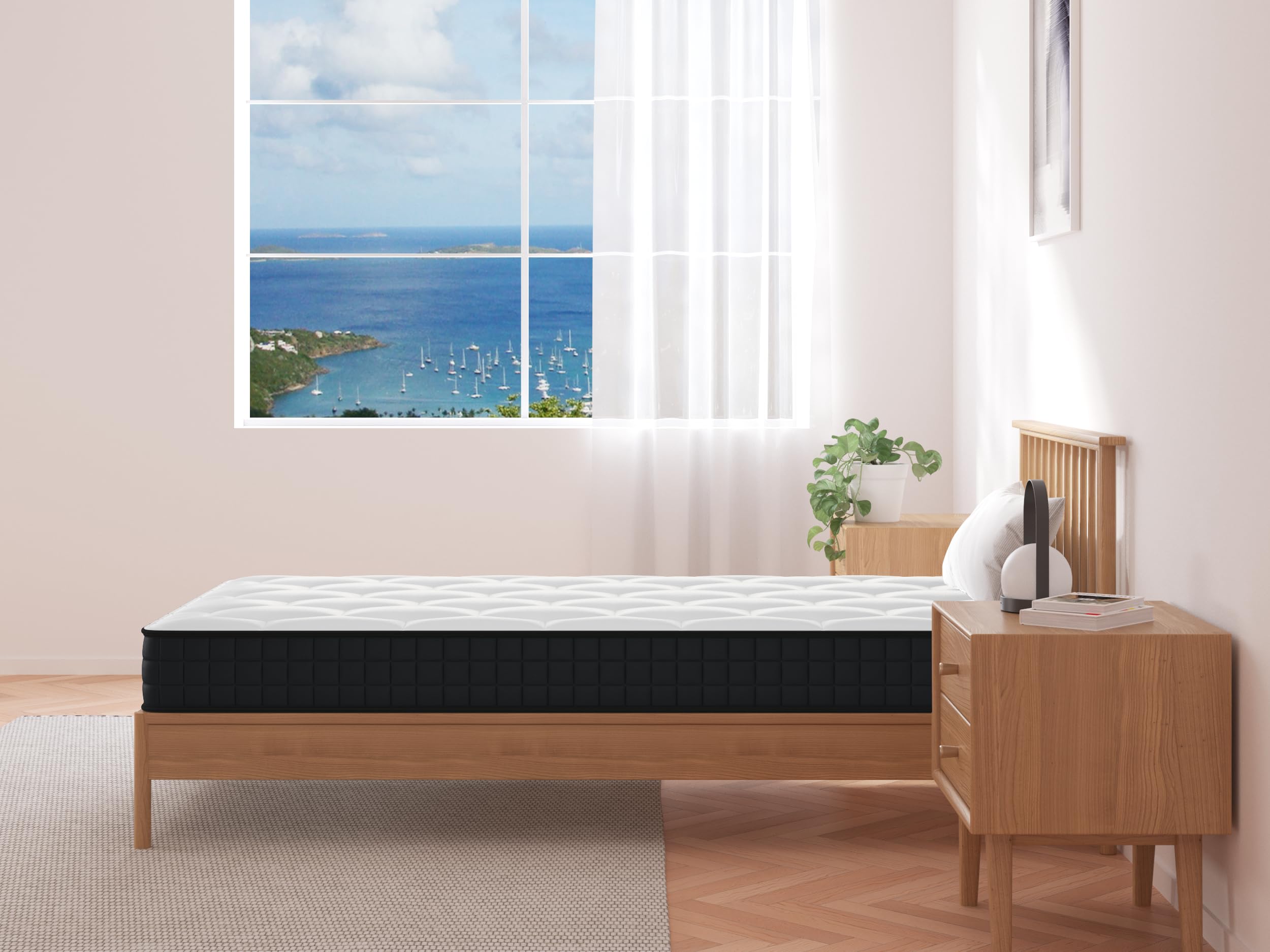 Matelas 90x190 Mousse Mémoire de Forme, Confort.Respirant,12CM