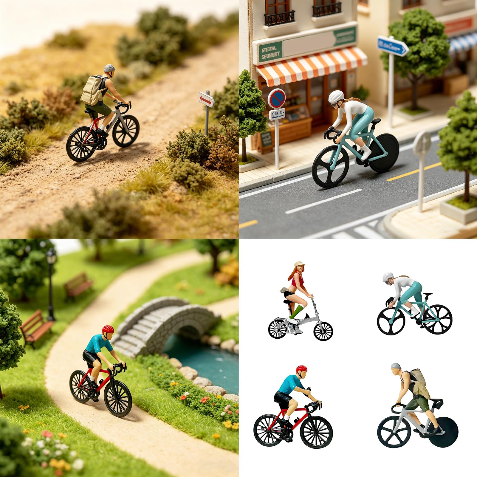 Scena Bicicletta in Scala Modello in Resina Suit
