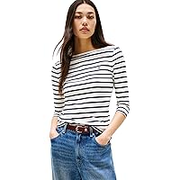 Tommy Hilfiger Maglietta Maniche Lunghe Donna Slim Scollo a Barca