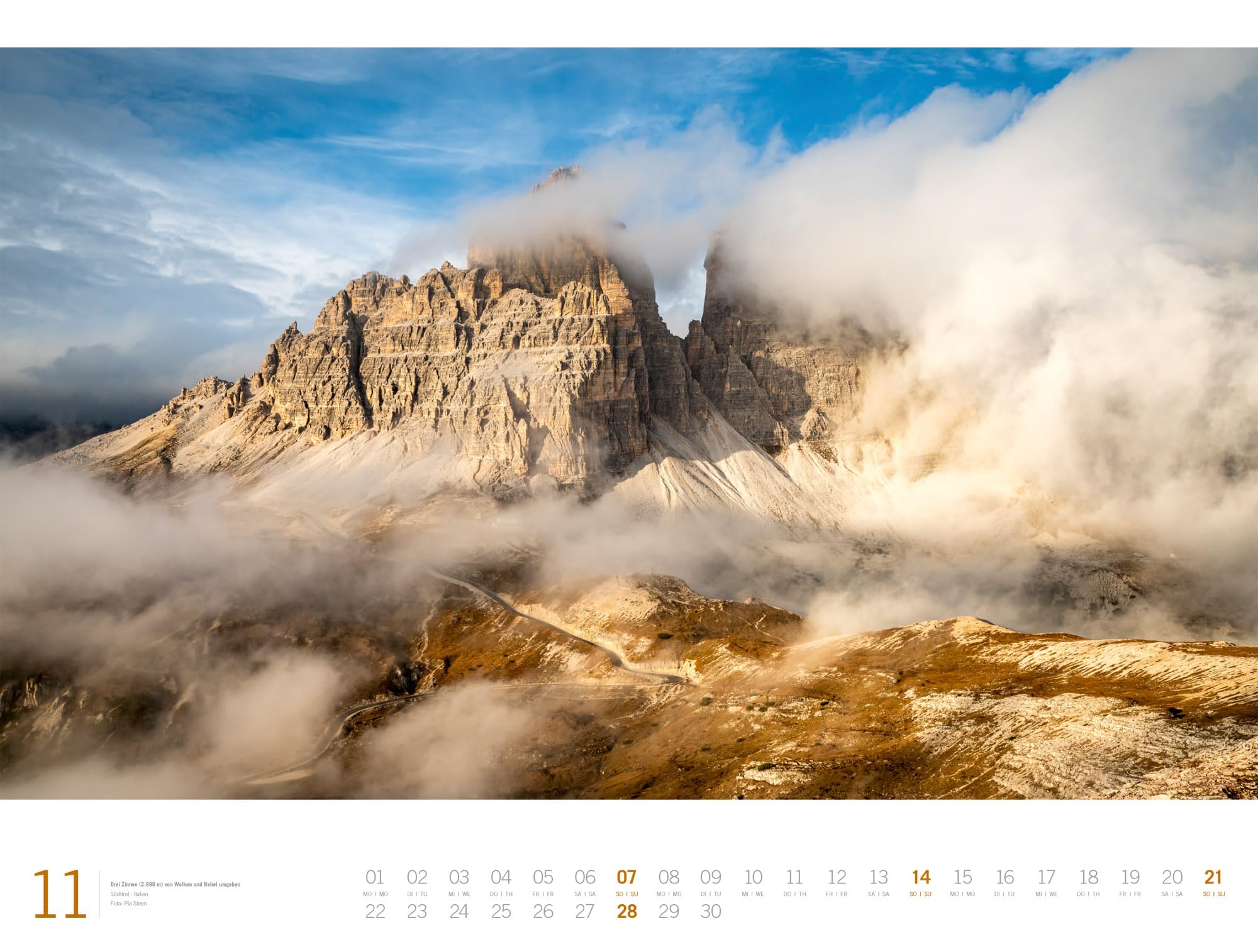 Alpen Gallery Kalender 2027: Bildstarker Berge-Kalender im großen Querformat (66x50 cm) | Berge und Natur im Großformat
