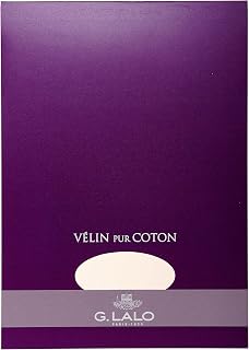 Clairefontaine - Ref 11800L - G. Lalo Paper Pad (Pack of 50 Sheets) - A4 (210 x 297mm) in Size, 125gsm, Pure Cotton Vellum, Smooth & Grain Free, PEFC Certified - Cream