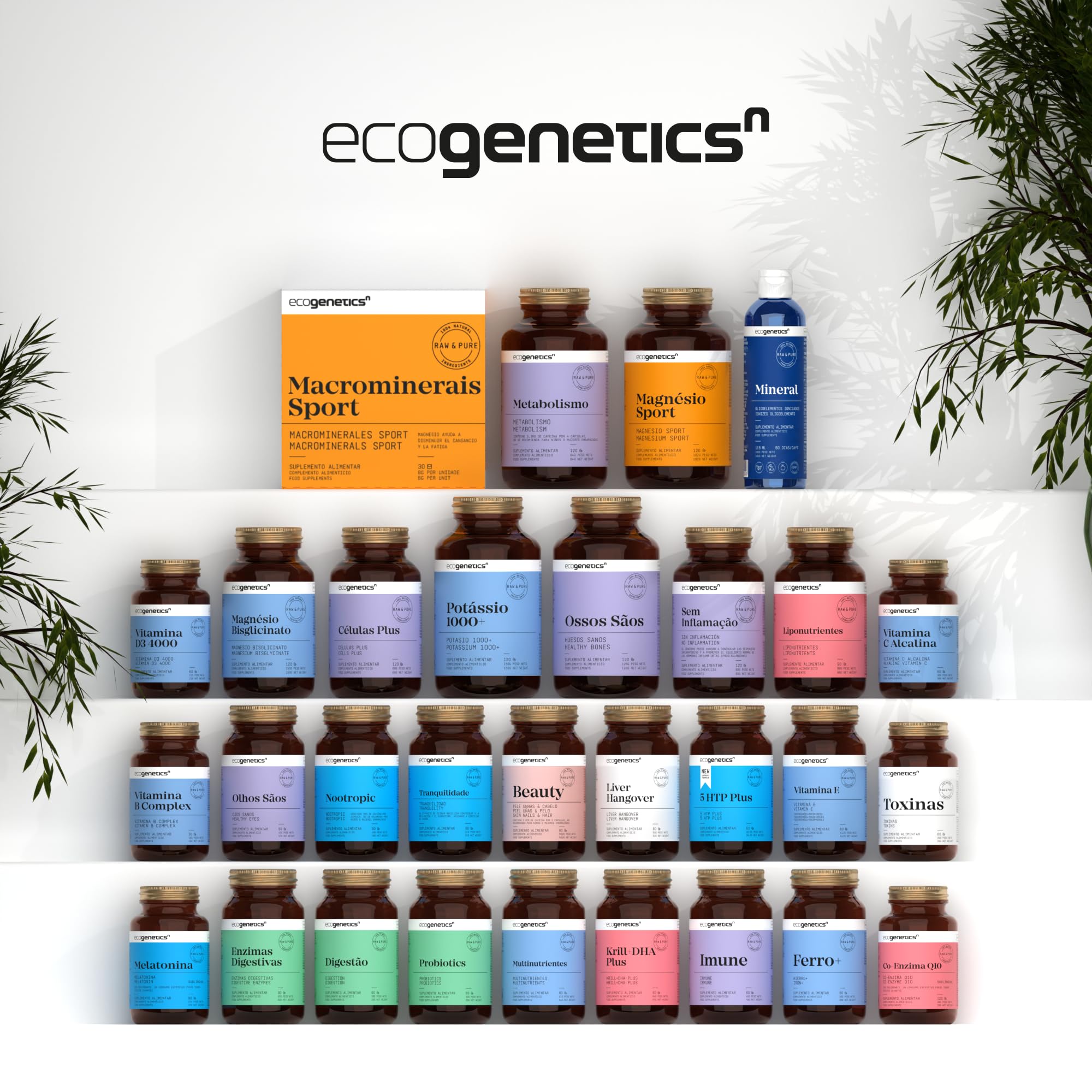 ECOGENETICS - Macrominerales Sport 30 Sobres | Suplementos Deportivos para Atletas | Mejora Rendimiento y Recuperación | Vitaminas para las Articulaciones y Huesos | Multivitaminas contra el cansancio