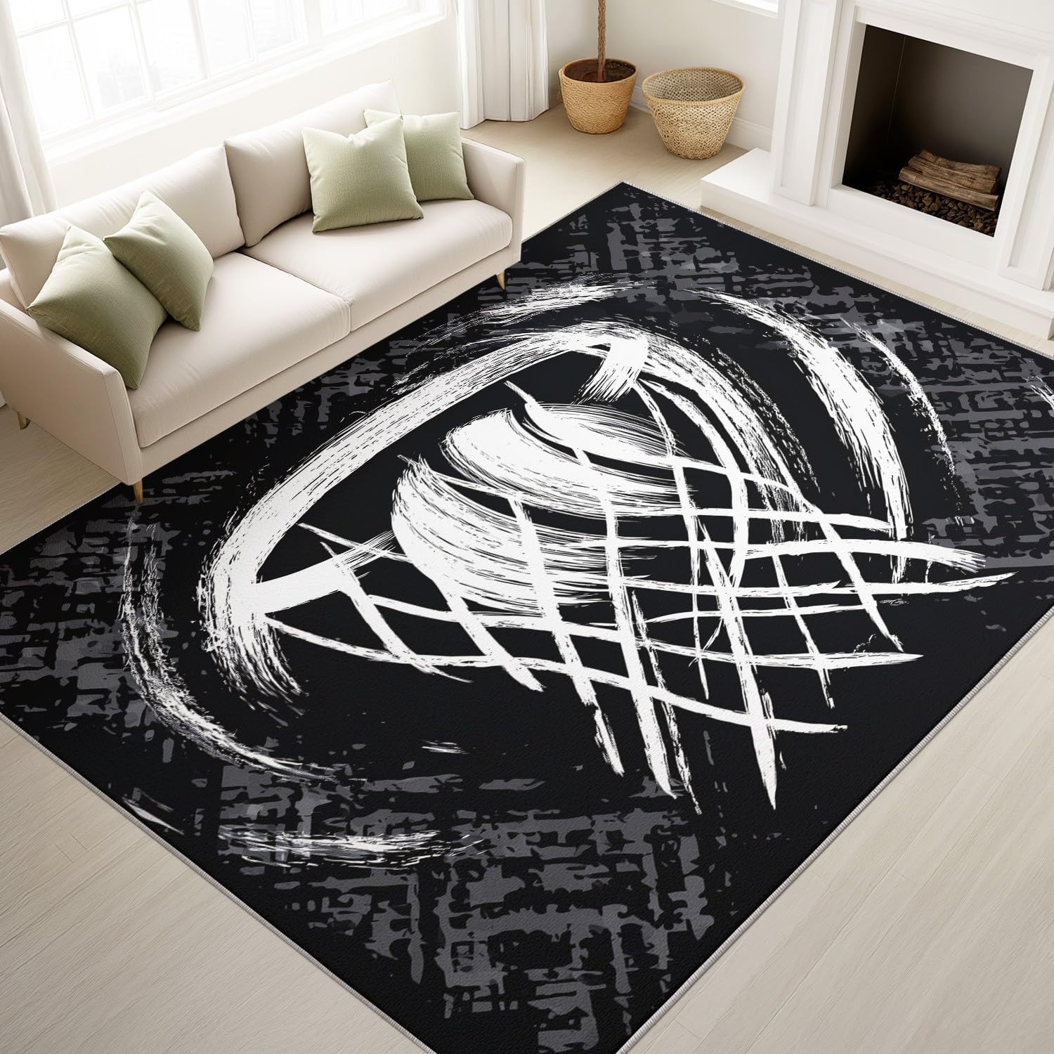 Tapis lavable machine 60x120 style basketball lignes terrain sport