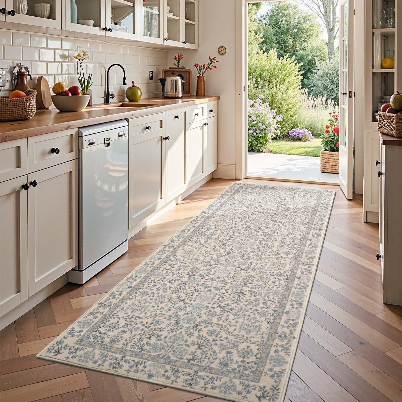 jinchan Zenith Floral Runner Rug