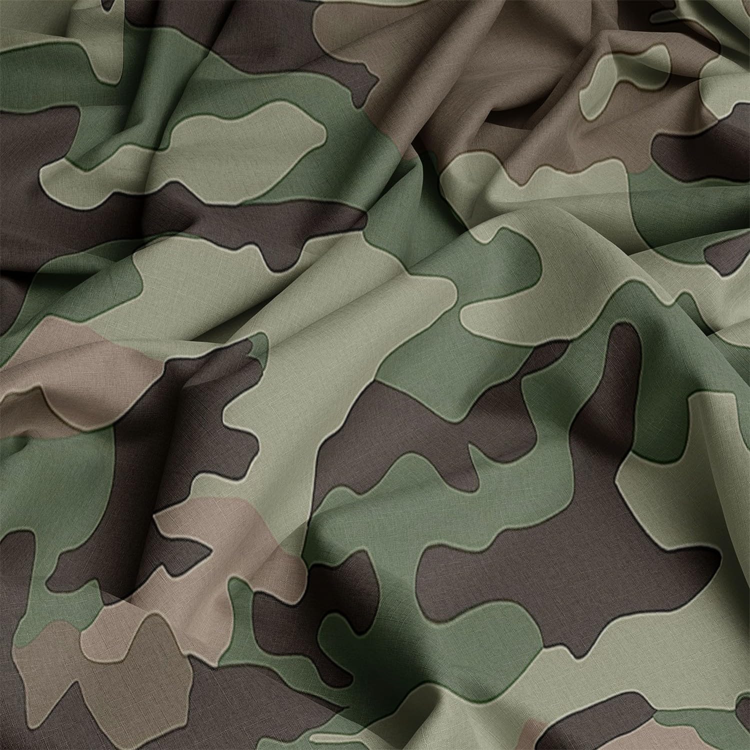 Funda Nórdica Reversible Cama 150, 220 x 240 cm Estampado Funda nórdica Microfibra con Cremallera, Ropa de Cama con 1 Funda nórdica y 2 Fundas de Almohada Camuflaje Militar Camuflaje Verde Claro