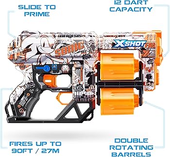 Amazon.com: XSHOT Skins Dread Sonic Retro Blaster with 24 Darts